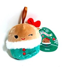 Squishmallows  Ornament Gina the Gingerbread   4"