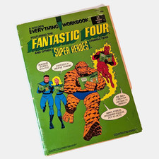 Fantastic Four Golden Everything Workbook, Golden Press, Vintage 1980, USA Made
