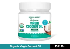Amazon Grocery, Organic Virgin Coconut Oil, 15 Fl Oz