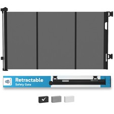 Retractable Baby Gate for Stairs Doorways Dog Pet Safety Gate