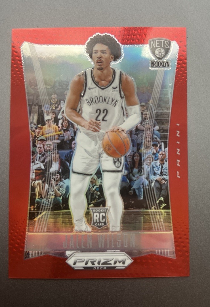 Jalen Wilson 2023-24 Panini Prizm Deca #222 Red Rookie RC /199 Nets SP