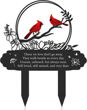 Cardinal Grave Decorations Cemetery Metal Memorial Stakes Grave Decorations Loss
