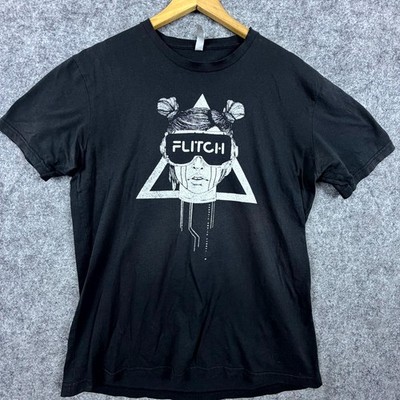Flitch Graphic Next Level Apparel T-Shirt Men Large Black Crew Neck Short Sleeve
