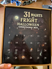 31 Nights of Fright Halloween Door Advent Calendar, 31 Items, Black Rectangle