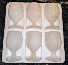Set Of Six 12cm Tall Solid Onyx Goblets