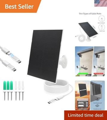 Reliable 4W Solar Panel with Adjustable Mount for Rechargeable Security Cameras