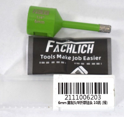 Fachlich Diamond Core Drill Bit Compact Hardware Tool Genuine OEM 6mm 1/4''