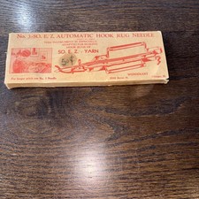 Hook rug needle EZ automatic No 3 Wonderart Co. USA made home rug making craft