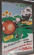 Blechschild von 1955 "Toto-Zeitung" Rarität da absolut NEU