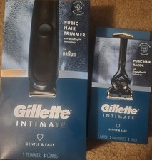 Gillette Intimate Pubic Electric Hair Trimmer with 3 Combs