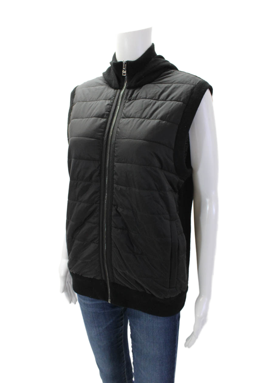 Michael Kors Women's Sleeveless Full Zip Pocket Quilted Vest Black Size S thumbnail 2