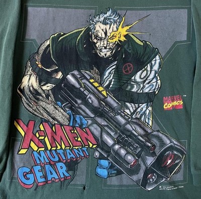 ま*様 COMME des GARCONS SHIRT×MARVEL 裏地マーベ Vintage Marvel X-Men Cable Long Sleeve Green Shirt 1994 Size XS | eBay