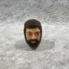 Vintage 70's Hasbro Eagle Eye GI Joe BROWN Hair/Beard Flocked Head Only