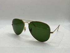Ray Ban RB 3025 L0205 Aviator Large Metal Gold Green Sunglasses 58-14
