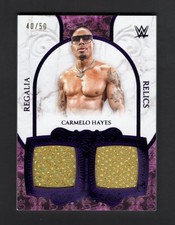 2025 Topps Royalty WWE Carmelo Hayes Regalia Relics /50 Purple #RR-11