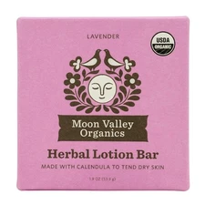 Moon Valley Organics Herbal Lotion Bar in Lavender, Moon Melt Bar, Calendula and