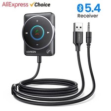 UGREEN Bluetooth 5.4 Car Receiver Adapter USB AUX with Mics Car Kit Stereo Audio