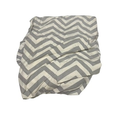 Circo 100% Cotton Crib Sheet Gray & White Chevron Fits Standard Crib Mattress