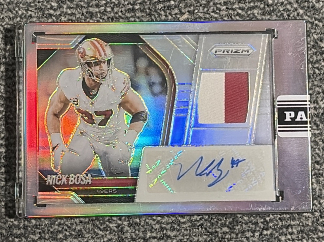 2025 Panini Prizm Patch Nick Bosa Auto San Francisco 49ers /99