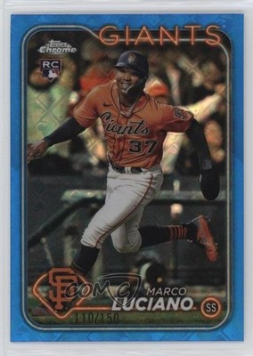 2024 Chrome Logofractor Edition Blue Refractor /150 Marco Luciano Rookie RC 1i72