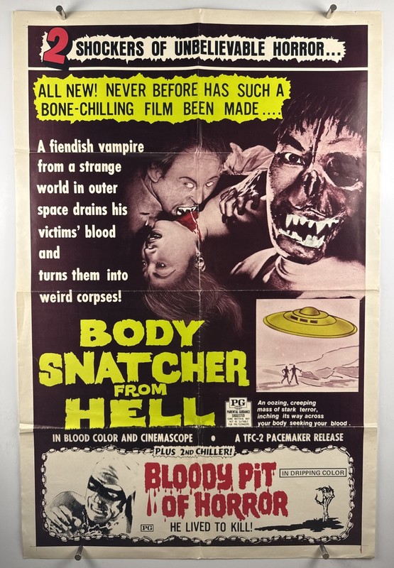 GOKE, BODY SNATCHER, BLOODY PIT Movie Poster (VG+) 1SH 1970s Sci-Fi Horror 28820