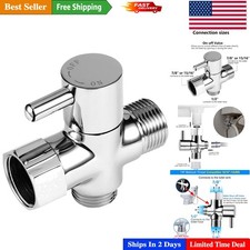 Elegant Brass Bidet T Adapter with Shut-off Valve for Effortless Control