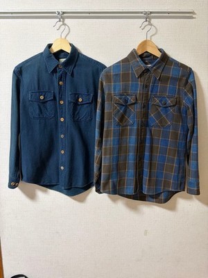 visvim BLACK ELK 2pc Set Indigo Shirts