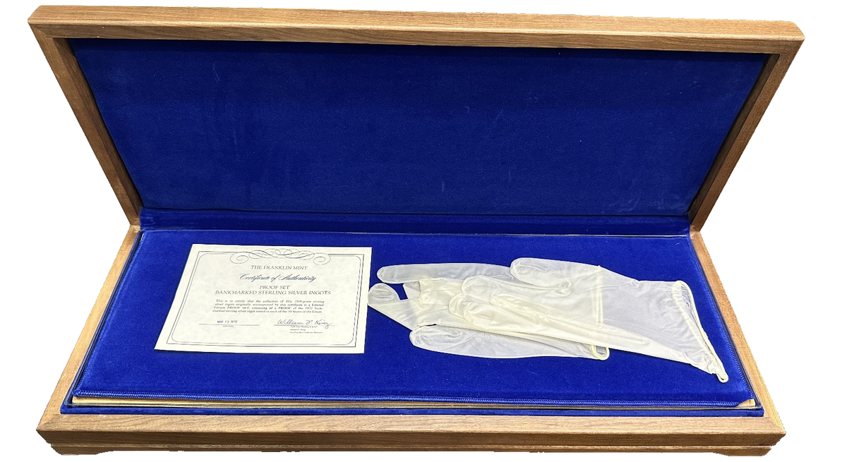 The Franklin Mint Sterling Silver Ingots 1972 Limited Edition