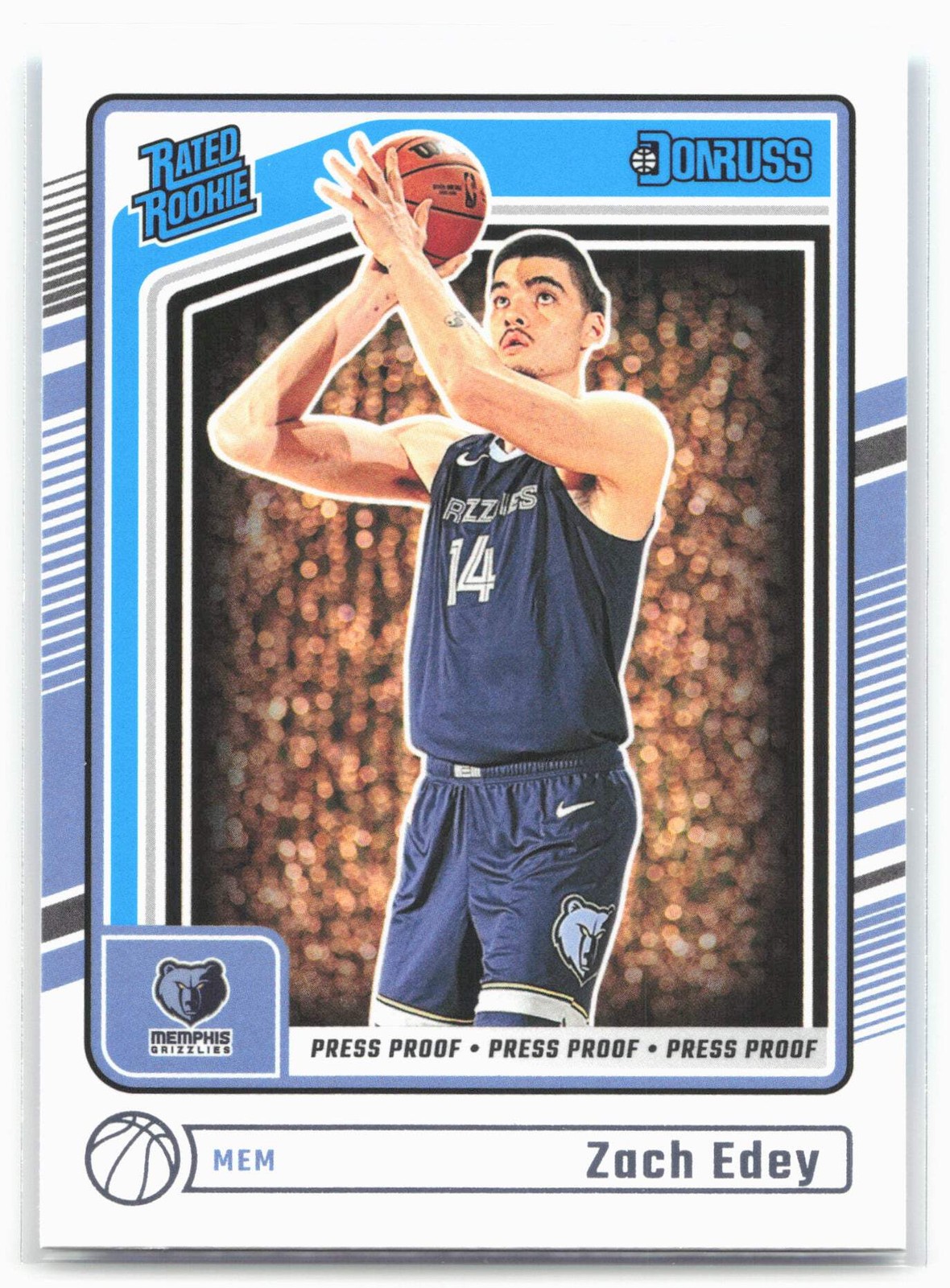 2024-25 Donruss #239 Zach Edey Press Proof Silver