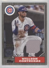 2022 Series 1 1987 Topps Baseball Relics Black 24/199 Willson Contreras 17ac