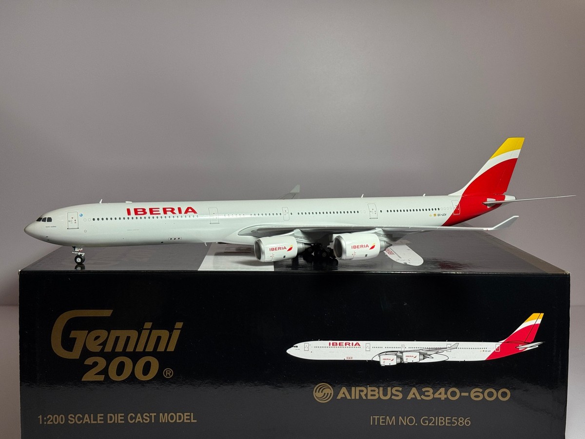 Gemini Jets 1:200 Iberia Airbus A340-600 EC-LEV new livery