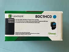 Genuine LEXMARK HI-YLD Cyan toner cartridge for CX410/510 80C1HC0 new in box