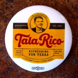 2026 Demócrata de Texas James Talarico para el Senado de los Estados Unidos Logo Botón TOPO CHICO AGUA
