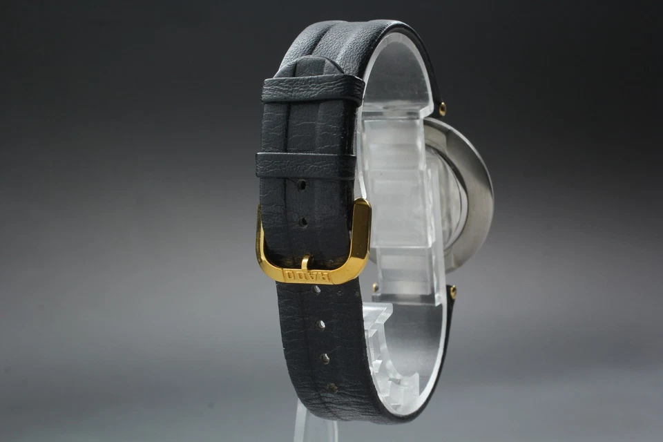 [近乎完好]RADO 129.3575.4N 黑色表盘日期石英表男士腕表复古 — 第 3/4 张图片