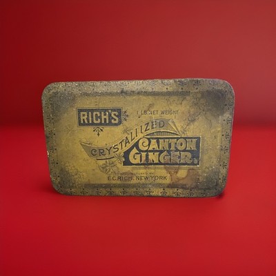 Vintage Rich's Crystallized Canton Ginger 3 Ounce Tin