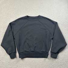 Everlane Sweatshirt Women Medium Black Pullover Minimalist Casual Crewneck Knit