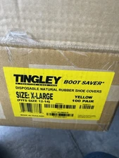 Tingley Boot Savers Disposable Shoe Cover, Yellow, ￼100 Pair Xlarge 12-14