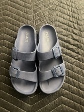 PLACE Blue Slide Sandal Kids Buckle Strap Adjustable Unisex Size 3