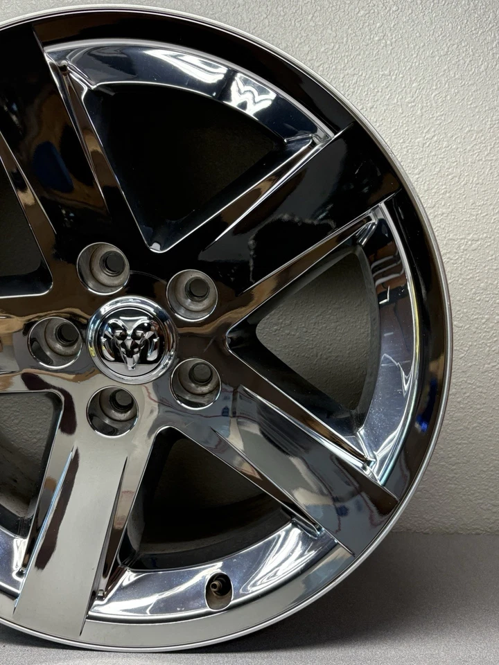 (1) OEM DODGE RAM 1500 2009-2019 CHROME CLAD ALLOY WHEEL 20x9 RIM 5 Lug Spoke - Image 3 of 4
