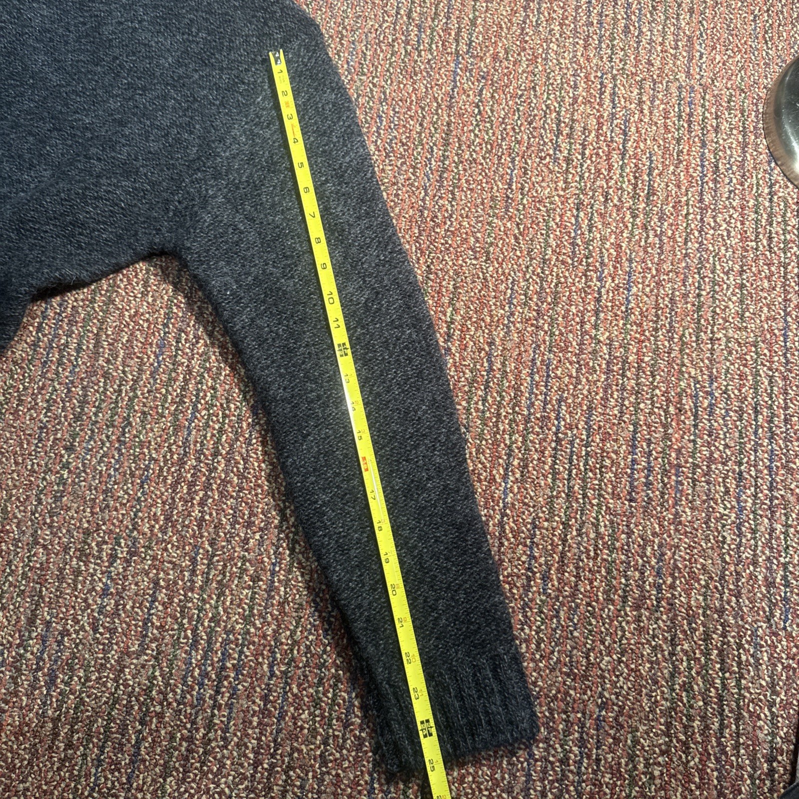 Basic Elements 100% Shetland Wool Gray Heavy Crew… - image 6