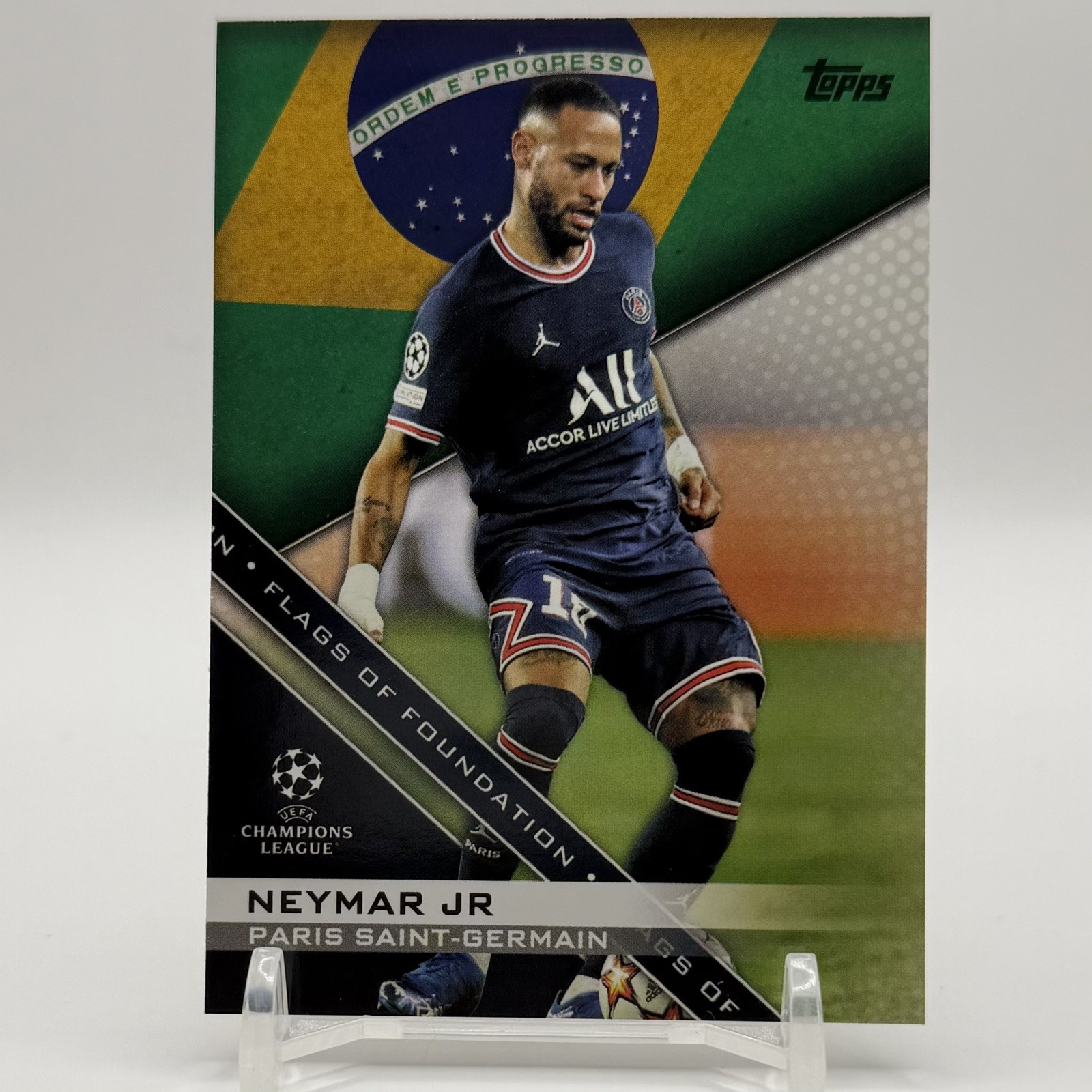 2021-22 Topps UEFA Champions League Neymar Jr #FF-04 Flags of Foundation 