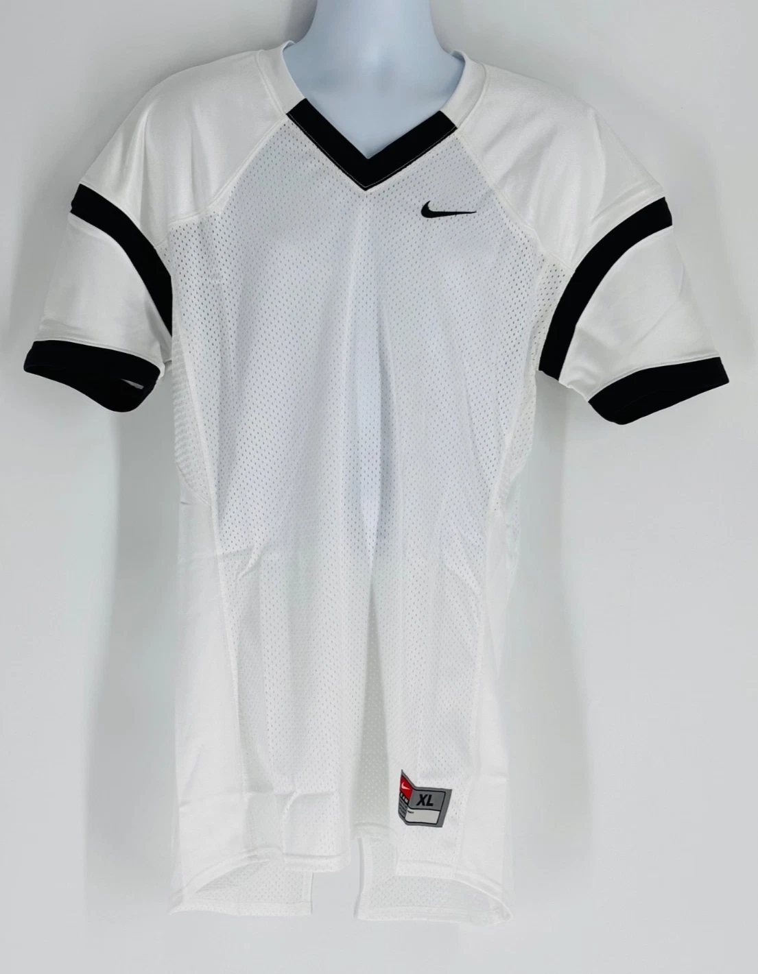 NWT Nike Mens Football Athletic Practice Mesh Jersey White / Black Size: XL