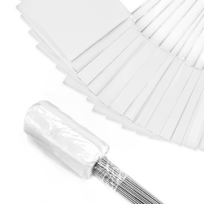 Marking Flags 100pk White Lawn Utility Survey Irrigation PVC Steel 15x4x5in