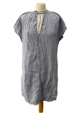 H&M Blue Striped Shirt Dress Size S Short Sleeve Short Cotton Women’s 