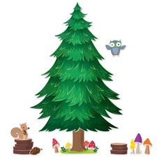CTP Woodland Friends Jumbo Pine Tree Bulletin Board Set Classroom Decorations...