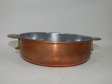 Vtg Paul Revere Copper Brass Pan Skillet Fish Fry Saute Handles 7 1/4