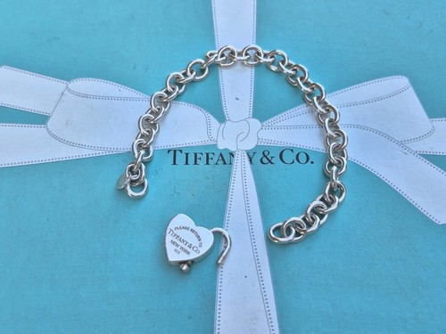 Authentisches seltenes Tiffany & Co Herz Vorhängeschloss Armband - Bild 5 von 12