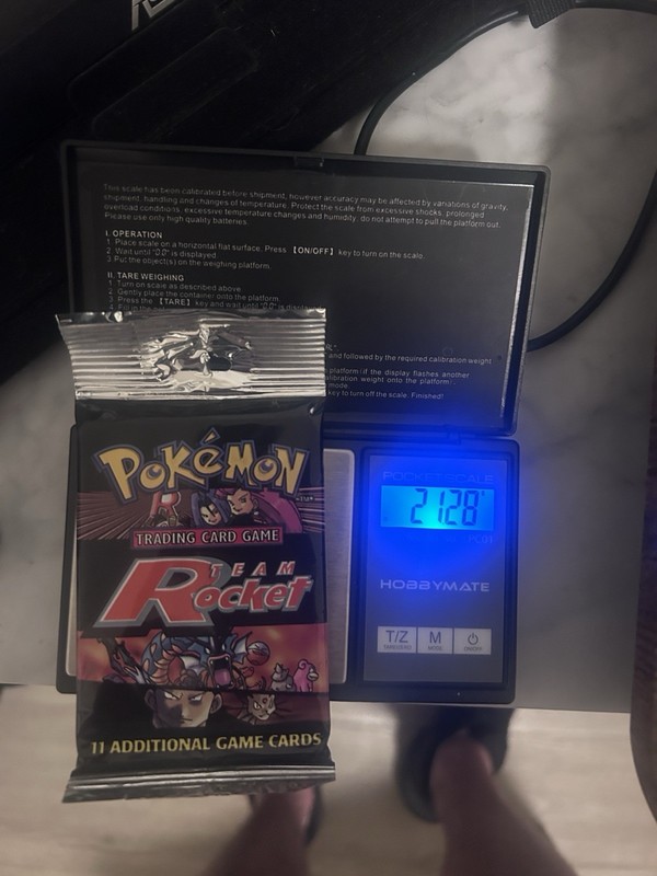 FACTORY SEALED Pokemon Team Rocket Multi (Trio) Art LONG  Pack  ~21.28g Heavy?!