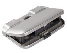 Opera Glass Pliant 3x25 Slim Silver Compact Folding Theater Binoculars Silver US