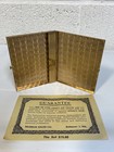 Vtg Rex Deluxe Fifth Avenue Embossed Brass Gold Two Tone Cigarette Case Locks